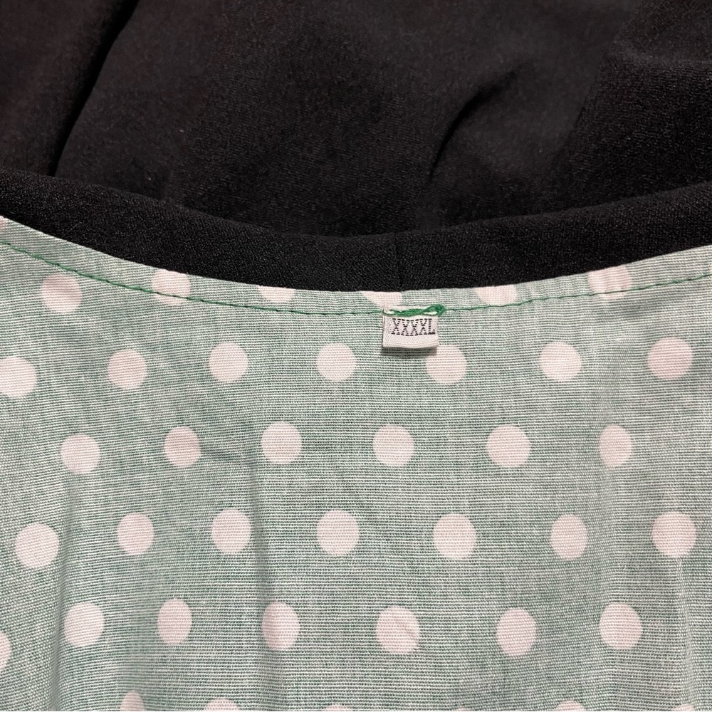 Audrey Hepburn Rockabilly Green Polka Dot Swing Dress Vintage Inspired 4XL - Picture 7 of 7
